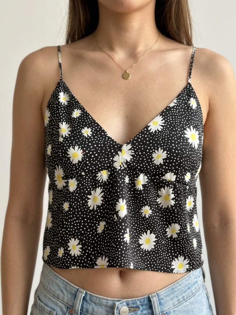 NWT Aritzia Little Moon Lover Satin Daisy Camisole Top | Size M